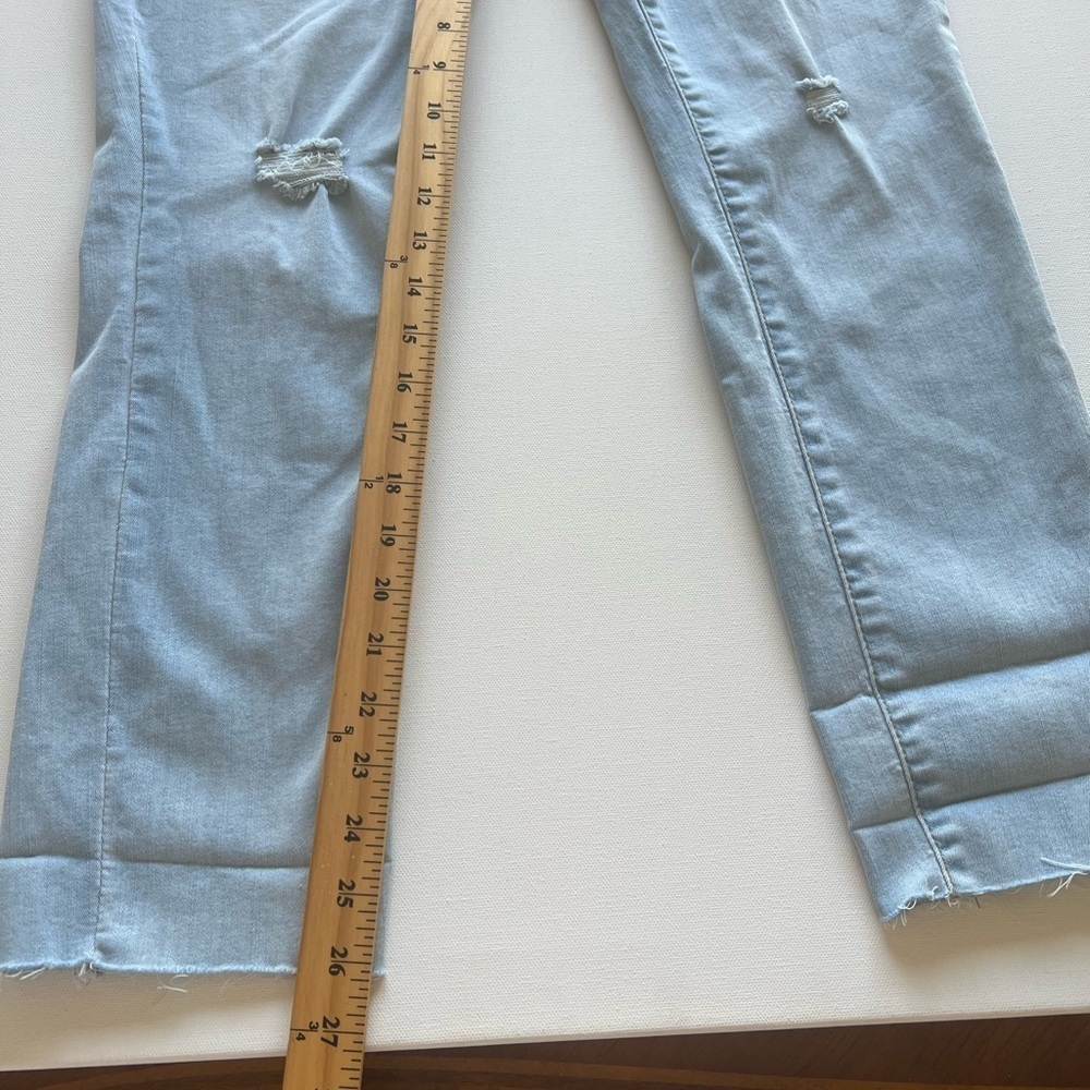 Crown & Ivy Womens Jeans‎ Size 12 Blue Denim Light Wash Hi-Rise Skinny Crop (B3) - Picture 2 of 12